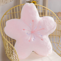 45cm New Pink Sakura Plush Pillow Kawaii Flowers Plush Pillow Mat Lifelike Soft Cherry Blossom Cushion Plushie Props