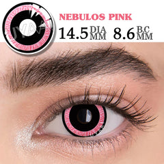 YICKYUE - 1 Pair Anime Pink Lenses for Eyes Cosplay Lenses for Halloween Nezuko Colorcon y2k Eye Contacts