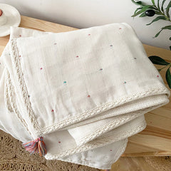 Muslin Blanket For Home Sofa Bed Summer Children's Cotton Towel Blankets Double Covers Quilt Decorative Bedspreads 200*230cm