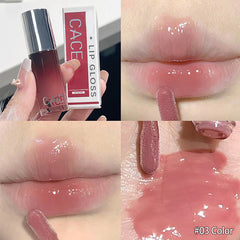YICKYUE - Juice Mirror Lip Glaze Watery Lip Gloss Waterproof Lasting Liquid Lipstick High Shine Lip Tint Beauty Makeup Lips Cosmetic Women