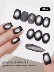 YICKYUE - 2 Colors 15ML Black pearl cat Eye Nail Gel Set Semi Permanent Nail Art Soaking UV LED Nail Salon DIY Nail Salon Gel