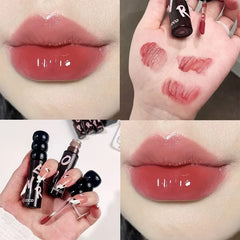 YICKYUE - Cheery Red Lip Gloss Lipstick Moisturizing Jelly Matte Frozen Tea Lip Oil Waterproof Lasting Lip Gloss Korean Beauty Cosmetics