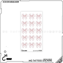 YICKYUE - Cute Pink Bowknot Temporary Tattoo Art Lasting Fake Tattoo for Woman Romantic Tattoo Sticker Waterproof Tatuajes Temporales