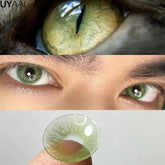 YICKYUE - 1 Pair Blue Colored Lenses Beauty Green Eye Color Lenses Pink Lenses Korean Lenses Grow Eye