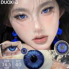YICKYUE - 1 Pair Color Contact Lenses Korea Fashion Blue Lenses for Eyes Diopters Myopia Contact Soft Lenses Yearly Fast Shipping