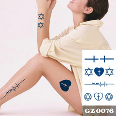YICKYUE - Semi-Permanent Temporary Tattoo Sticker for Men Boys Long-Lasting 1-2 Weeks Waterproof & Realistic Body delicate florals Tattoo