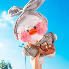 30cm Plush Lalafanfan Ducks Soft Toys Cute Ducks Doll Plush Toy Korean Netred Wearing Hyaluronic Acid Yellow Duck Pillow Gift