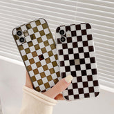 Lattice checkerboard soft silicone phone case for iphone 12 11 pro max mini 7 x xr 8 plus xsmax shockproof protective conque