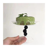 YICKYUE - Glass Dessert Trays Jewelry Container Nut Fruit Plate Candle Holder Ornament Storage Cup Home Accessories Bowl Home Decoration