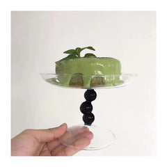 YICKYUE - Glass Dessert Trays Jewelry Container Nut Fruit Plate Candle Holder Ornament Storage Cup Home Accessories Bowl Home Decoration