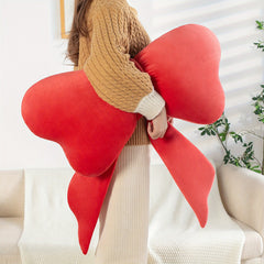 YICKYUE - Bow Shape Throw Pillow Cute Soft Sofa Cushion Back Support Stuffed Toy for Bedroom Couch Office Home Decoration