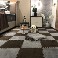 Yickyue Four Seasons Universal Suede Floor Mat Stitching Bedroom Wall-to-Wall Carpeting Bedside Princess Room Carpet Tea Table Tatami