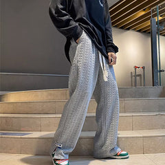 Hearujoy High Street Klein Blue Casual Pants For Men Spring Student Sports Sweatpants Fashion Trendy Wide Leg Straight Trouser Streetwear