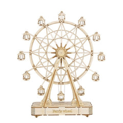 Robotime Rolife 232pcs Rotatable DIY 3D Ferris Wheel Wooden Model Building Block Kits Assembly Toy Gift for Children Adult TGN01