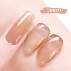 YICKYUE - 15ml Jelly Nude Gel Nail Polish Translucent Color Gel Polish Semi Permanent UV Gel Nail Art Soak Off Gel Varnish Autumn