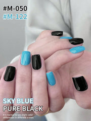 YICKYUE - 2 Colors 15ML BlackAndBlue Nail Gel Set Semi Permanent Nail Art Soaking UV LED Nail Salon DIY Nail Salon Gel ForSpring AndSummer
