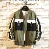 YICKYUE - Casual Patchwork Jackets For Men's Baseball Uniform Bomber Spring Autumn Fashion Clothing Oversize 4XL 5XL