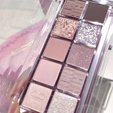 Yickyue 10 Colors Charming Purple Eyeshadow Palette Make Up Glitter Eye Shadow Pigment Shimmer Diamond Eye Palett Cosmetics