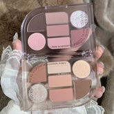 Yickyue 7-color Eye Shadow Palette Purple Orange Glitter Pearly Eyeshadow Palette Fashion Korean Charming Eye Makeup Palette Cosmetics