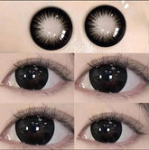 YICKYUE 1 Pair Color Contact Lenses for Big Eyes Fashion Beauty High Quality Black 14.5mm Contact Cosmetic Eye Contacts lens