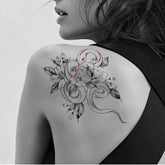 Waterproof Temporary Tattoo Sticker Sketch Snake Pattern Flash Tattoo Arm Body Art Fake Tattoo
