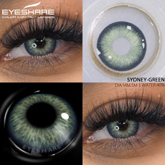 YICKYUE - 1Pair Fashion Color Contact Lenses for Eyes Blue Lenses Green Eye Lens Gray Pupils Brown Contacts Yearly Color Eye Lens