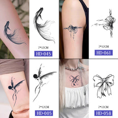 YICKYUE - Temporary Tattoos for Women,Butterfly Flower Tattoo Stickers,Waterproof Long-Lasting 15 Days,Semi-Permanent Fake Tattoo