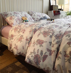 YICKYUE - American country flower bedding set 1.2 1.5 1.8 2.0,twin full queen king cotton home textile bed sheet pillow case quilt cover