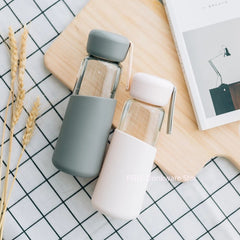 Version Of Simple Insulated Glass Cup Male And Female Student Couple Portable Fresh Water Bottle Creative Summer Handy Water Cup