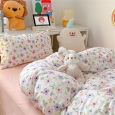 YICKYUE - White Black Milk Cow Bedding Set Single Twin Full Queen Size Duvet Cover Set Boys Girls 150x200 Flat Sheet Pillowcase Bed Linen