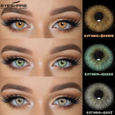 YICKYUE - 1Pair New Colored Contact Lenses Green Eyes Lenses Natural Brown Eye Lenses Gray Contact Lenses Yearly Contact Lenses