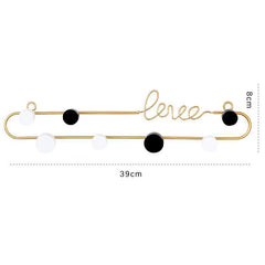 Nordic LOVE Letter Wall Hook Metal Key Holder Wall Coat Rack Hat Clothes Handbag Hooks Hanger Creative Decoration Organizer
