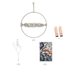 Photo Display Macrame Wall Hanging Boho Home Decor Aesthetic Room Decoration Wall Tapestry Women Bedroom Apartment Garden Decor