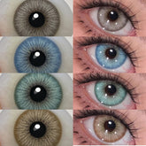 YICKYUE Graded 1pair Color Contact Lenses Mixblood Softlens 12months