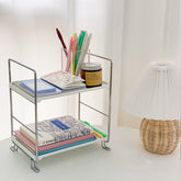 Yickyue Cutelife Nordic White Metal Plastic Storage Shelf Home Decor Organization Cutlery Shelf Ins Bathroom Kitchen Accessories Shelf