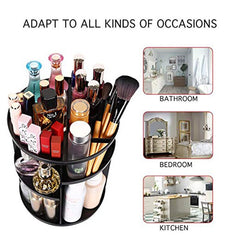 360 Rotating Cosmetic Storage Rack Organizer Adjustable Rotating Storage Box Large-capacity Cosmetic Brush Lipstick Storage Rack