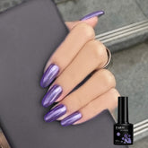 YICKYUE - 8ml Silver Gold Champagne Purple Glitter Gel Nail Polish, Soak Off LED/UV, Gel Polish Nail Art, Long-lasting and Quick-Drying,