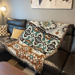 Yickyue Bohemia throw Blanket living room decor sofa cover bed end towel outdoor camping leisure blanket for picnic Polyester / Cotton