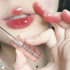 Yickyue Mirror Watery Lip Gloss Lip Glaze Transparent Glass Lip Liquid Lipstick Lipgloss Moisturizing Natural Rosy Gloss Lip Care