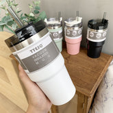 Yickyue 600 & 890ml Creative Fashion 304 Stainless Steel Thermo Cup Travel Coffee Mug With Lid Straw Car Water Bottle For Gift