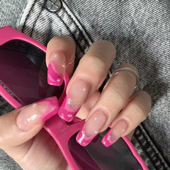 Rose Ribbon Handmade Press On Nails