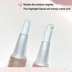 YICKYUE - Cute Bear Liquid High Gloss Pen High Quality Soft Brushes Head Makeup Highlighter Pearllight Brightening Eye and Nose Cosmetics