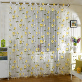 Floral Tulle Fabrics Tulle Curtains for Living Room Bedroom Window Door Voile Panel Sheer Curtain