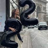 YICKYUE - 40 Inch Black Large Numbers 0-9 Digit Helium Balloons Foil Mylar Big Number Birthday Anniversary Party Supplies Decorations