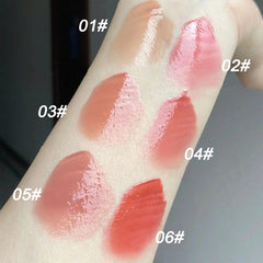 YICKYUE - Sweet Lip Gloss Jelly Lip Glaze Moisturizing Lip Tint Mirror Waterproof Non-stick Cup Solid Makeup LipOil Lipstick Cosmetic