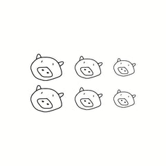 Waterproof Temporary Tattoo Sticker Cute Pig Cartoon Design Body Art Fake Tattoo Flash Tattoo Wrist Ankle Female