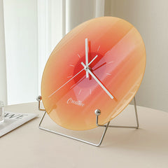 YICKYUE - Nordic Sunset Clock Orange Wall Clock Luxury Decoration Silent Creative Ins living Room Fashion Piece Modern Home Ornaments