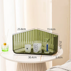 Yickyue Cosmetic Storage Box Perfume Organizer Toy Show Finishing Box Living Room Desktop Books Ornament Bathroom Triangle Storage Rack