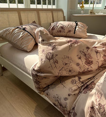 YICKYUE Romantic vintage pastoral flower bedding set,full queen king rustic 100s cotton home textile bed sheet pillow case quilt cover