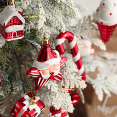 Yickyue 2pcs Christmas Tree Hanging Pendant Ornaments Merry Christmas Decorations For Home Happy New Year Kids Gift Xmas Navidad Noel